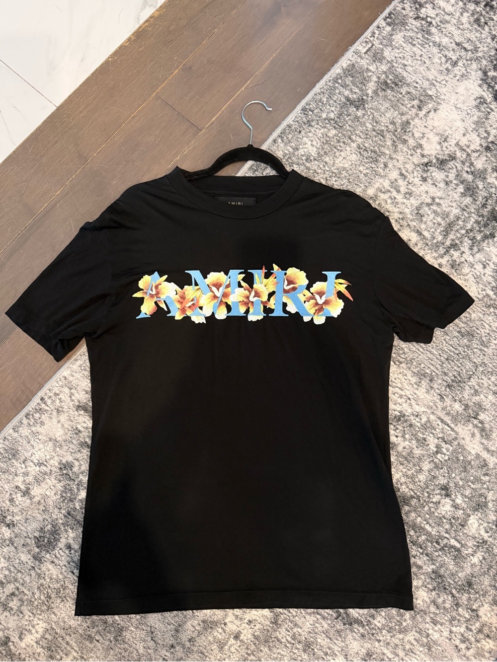 AMIRI Hibiscus Tshirt Black - Size XS
